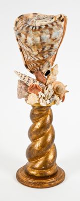 Composition aux coquillages et casque.