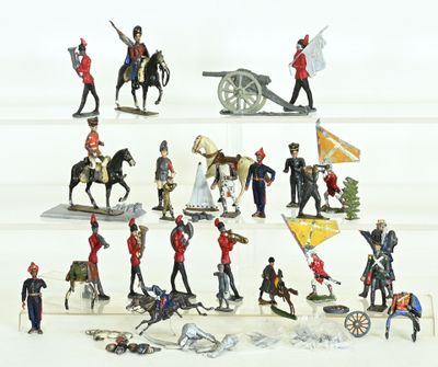 a lot of figurines that are on a table
