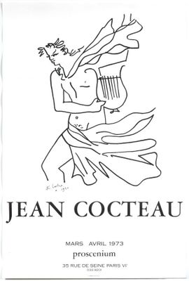 jean cocteau, mars avril 1973, proscenium, paris