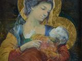 une image d'une peinture représentant une femme tenant un bébé
