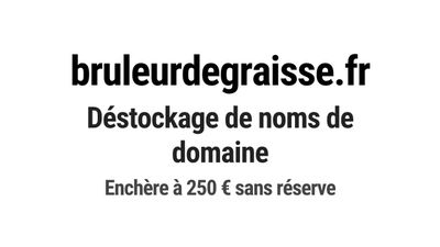 Nom de domaine bruleurdegraisse.