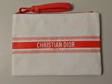 Pochette en toile Christian Dior à rayures rouges