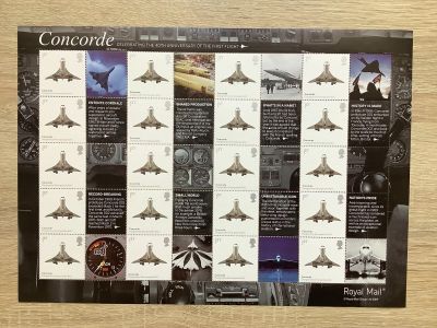 une photo d'une affiche sur laquelle figure l'image d'un avion