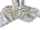 a piece of cloth that is laying on the ground