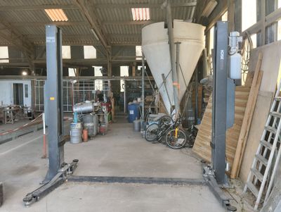 a large room with a lot of equipment in it