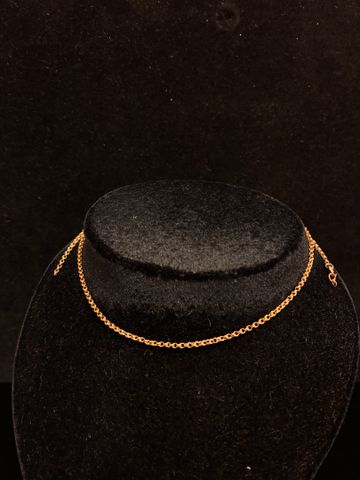 Or à la casse : chaine de cou en or 18 carats 750 millièmes. Poid...