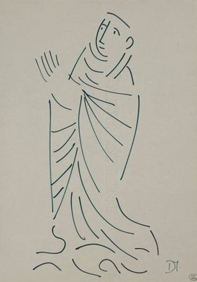 une image représentant le dessin d'une personne vêtue d'une robe