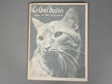 a picture of a cat that is on the cover of a magazine