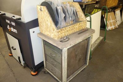 a cart that has a bunch of items in it