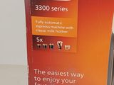 philips coffee machine in box with instructions on the side