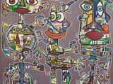 an image of a painting of a group of people playing instruments