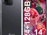vue de dos et de profil d'un smartphone noir sur lequel figure le chiffre vingt