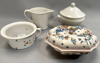 three different types of pottery on the table