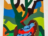 une image représentant un tableau d'un oiseau dans un nid