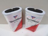pair of two tecnifibre tennis balls in a plastic container
