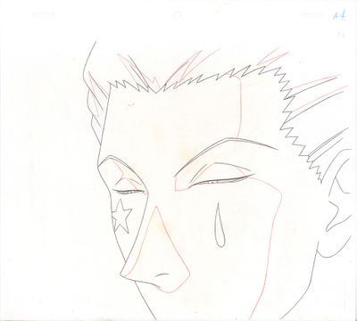 dessin représentant un homme à l'air triste, d'une larme coulant de son nez
