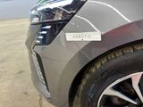 a close up of a car with a sticker on the front of it