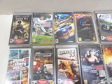 a lot of video games that are sitting on a table