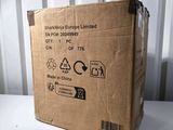 a cardboard box sitting on top of a white table