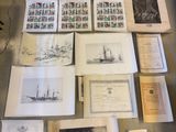 beaucoup de livres sur la table, avec des images dessus