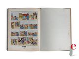 an open book with a comic strip on it