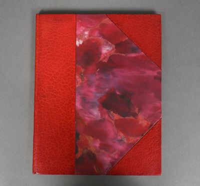an image of a red book with a red cover and a red cover