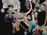 a chandelier made of glass beads and beads
