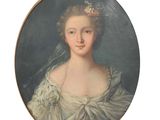 portrait of a woman in a white dress with a veil