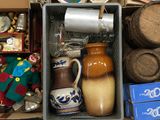 a box full of assorted items sitting on a table