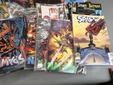 a lot of comic books on the table