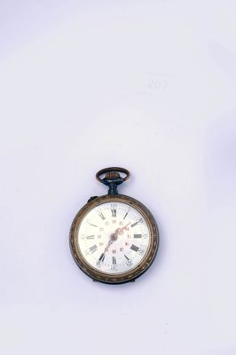 Régulateur de 24 lignes en acier avec lunettes dorées et cis…