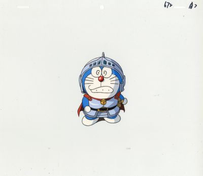 personnage de dessin animé représentant un chat déguisé en chevalier et muni d'une épée