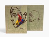 two books with a drawing of a man and a woman on them