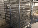 a large metal rack that is in the middle of a room