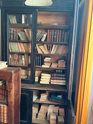 de nombreux livres sur la bibliothèque de cette pièce