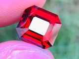 quelqu'un tient un petit diamant rouge dans la main