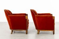 De Coene, paire de fauteuils Art déco recouverts de velours … (photo 4)