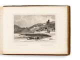 an old book with a picture of a boat in the water