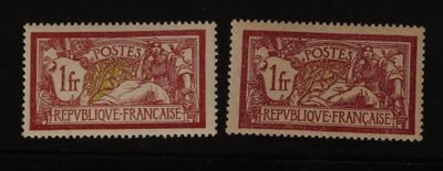 deux timbres avec la photo d'un homme et d'une femme