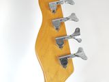 a close up of an electric guitar with a white background