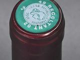 a close up of a wine bottle with a label on it