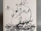 une image représentant un dessin d'un homme chevauchant un cochon