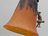 a lamp that has a bell on top of it
