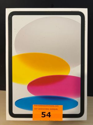 une boîte blanche avec l'image d'un iPad Apple aux couleurs vives