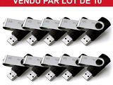 Quatre clés USB sont présentées en rangée, accompagnées de la mention « vendu par lot de 10 »