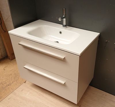 Ensemble meuble de salle de bain suspendu SANIJURA 80cm coul…