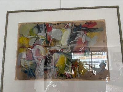 a picture of a painting hanging on the wall