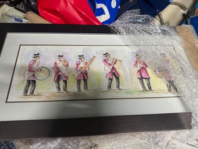 une photo d'une photo représentant un groupe d'hommes en uniforme