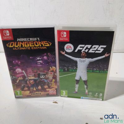 Deux jeux Nintendo Wii sont posés sur une table blanche