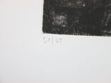 drawing of a black and white picture of a person with a hat on